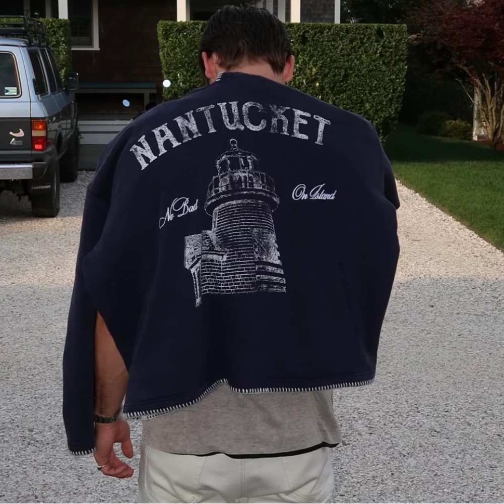 Members Only Navy Nantucket Graphic Sweater